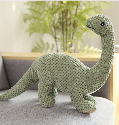 HKM-6565181 Bite-Resistant Plush Dog Toy - Lying Wolf, Elephant, and Lion (28cm)