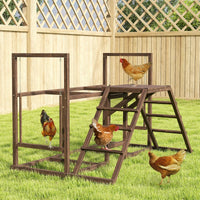 HKM-6565821 Chicken Activity Play Set with Swings, Ladders, and Multi-Level Perches for Enrichment and Exercise