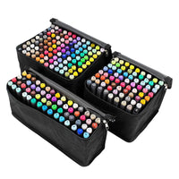 HKM-656595 168 Colour Brush Tip Alcohol Markers for Sketching and Art Design