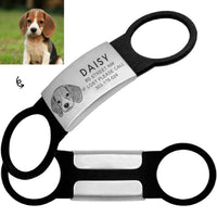 HKM-6566205 Personalized Silicone Dog Collar Tag with Lettering