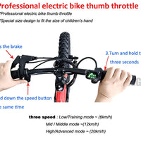 HKM-656723 Electric Balance Bike 16-Inch with 3 Speeds and 250W Motor, Aluminum Frame, Disc Brakes, and Fork Suspension