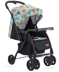 HKM-6567251 teal print foldable baby buggy showcase