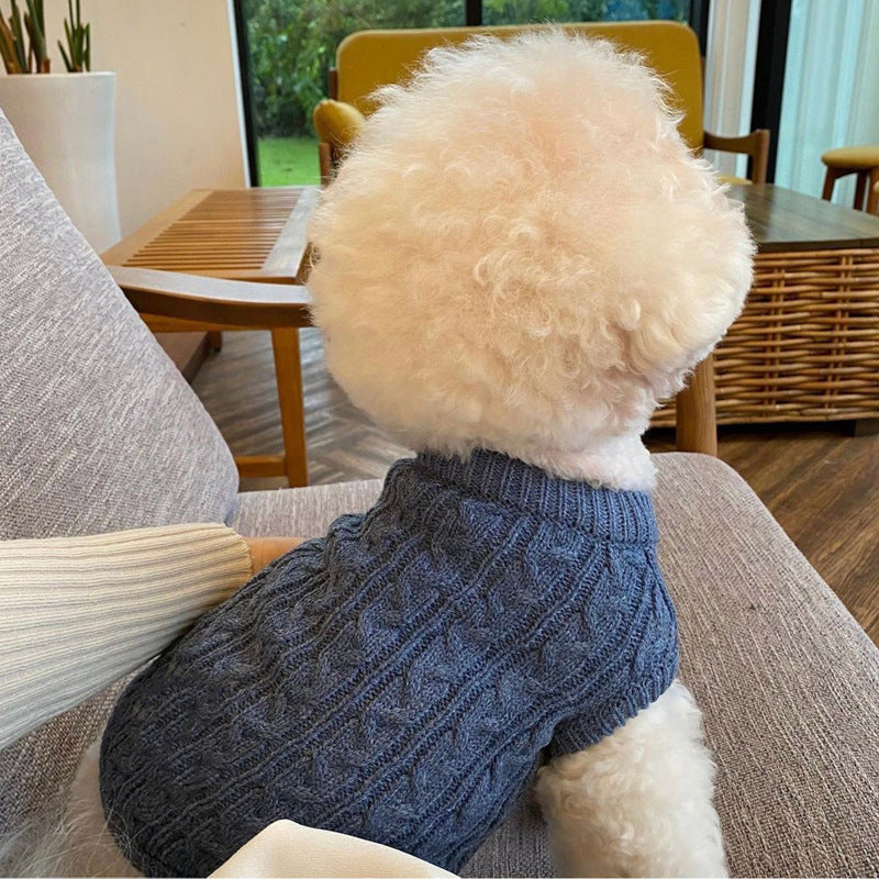 HKM-6568125 Knitted Pet Sweater for Autumn and Winter in Various Colors and Patterns