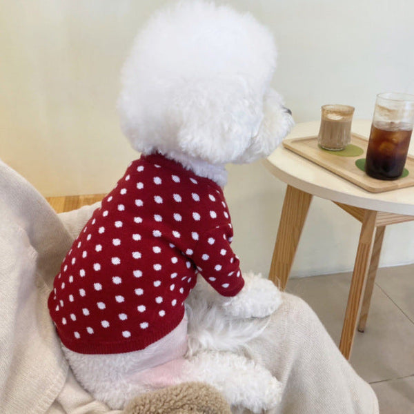 HKM-6568125 Knitted Pet Sweater for Autumn and Winter in Various Colors and Patterns