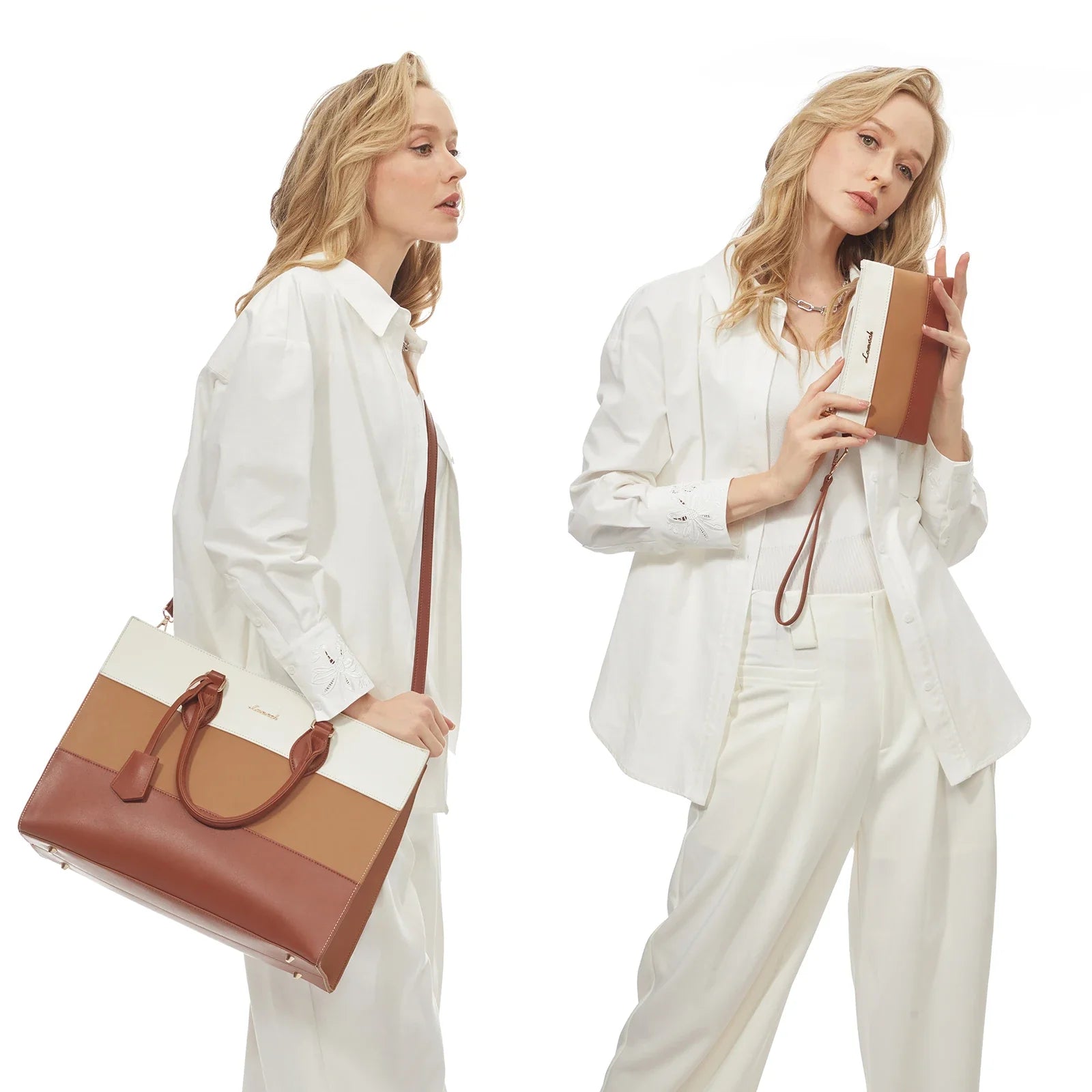 HKM-656851 Designer Laptop Tote Bag for 15.6 Inch Computers with Clutch Purse for Women