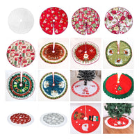 HKM-656915 Soft Fabric Christmas Tree Skirt in Various Sizes - Perfect for Holiday Decorations and Gift Wrapping