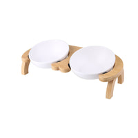HKM-6570301 Oblique Ceramic Cat Food Bowl with Adjustable Angle - 300ML & 600ML Options