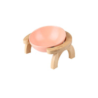 HKM-6570301 Oblique Ceramic Cat Food Bowl with Adjustable Angle - 300ML & 600ML Options