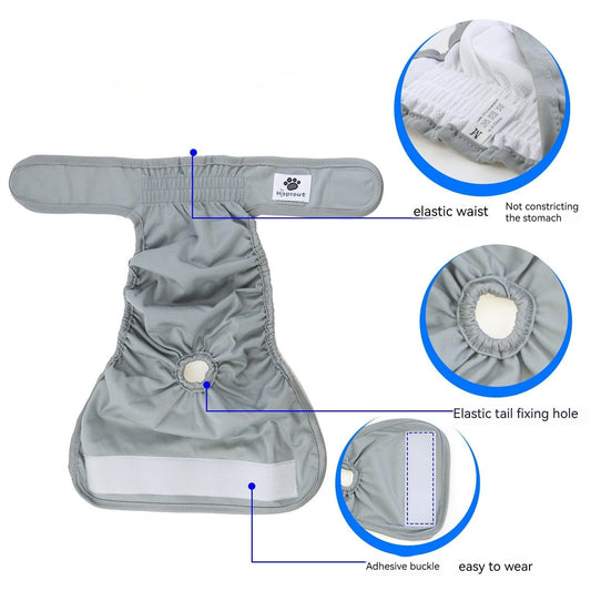 HKM-6570685 Washable Environmental Protection Diaper Pants for Dogs in Various Colors and Sizes