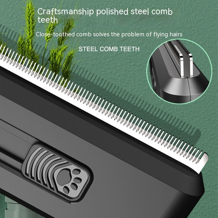 HKM-6571709 Two-in-One Pet Hair Cleaning Comb for Dogs and Cats - ABS and Stainless Steel Design