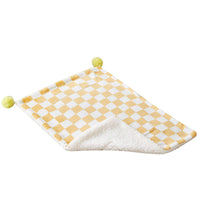 HKM-6573373 Cozy Plush Pet Blanket with Stylish Plaid Pattern - Soft Fleece Cushion for Cats and Dogs