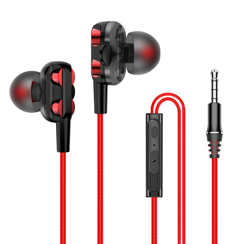 HKM-657363 Double Action Coil In-Ear Headphones with Omnidirectional Microphone