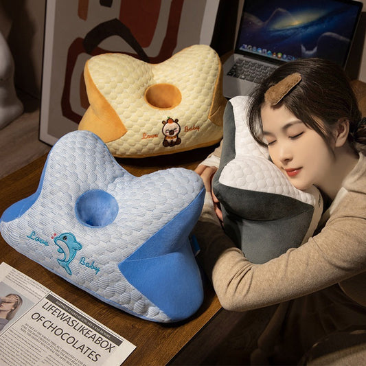 HKM-657427 Cartoon Ice Bean Nap Pillow for Comfortable Office and Classroom Naps