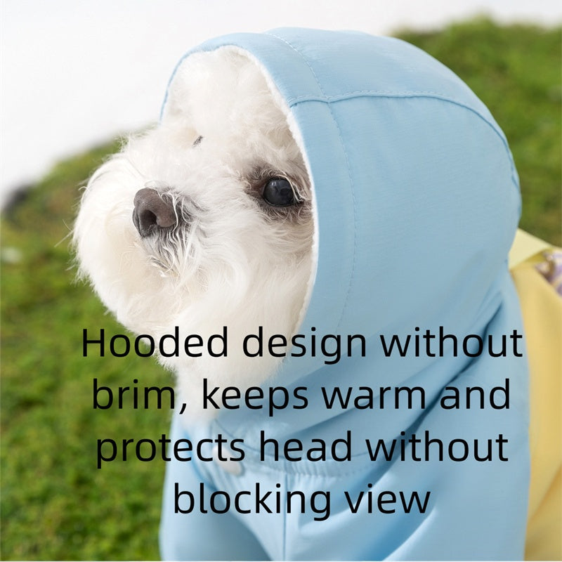 HKM-6574653 Winter Color-Block Fleece Jumpsuit for Small and Medium Dogs with Hood