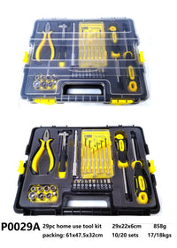 HKM-657491 29-Piece Home Tool Kit for DIY and Repairs, Portable and Versatile Tool Set