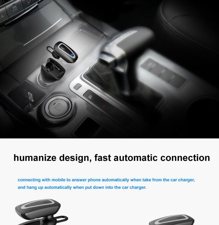 HKM-657491 Wireless Bluetooth Headset with Dual USB Charging Compartment for Cars