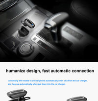 HKM-657491 Wireless Bluetooth Headset with Dual USB Charging Compartment for Cars