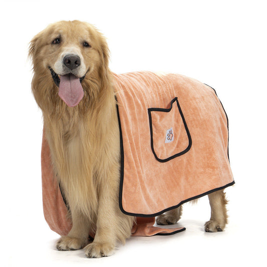 HKM-6575549 Quick-Drying Super Absorbent Fiber Bath Towel for Dogs - 130x70cm