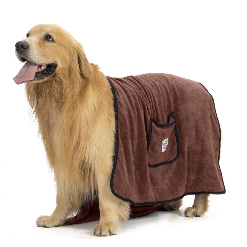 HKM-6575549 Quick-Drying Super Absorbent Fiber Bath Towel for Dogs - 130x70cm