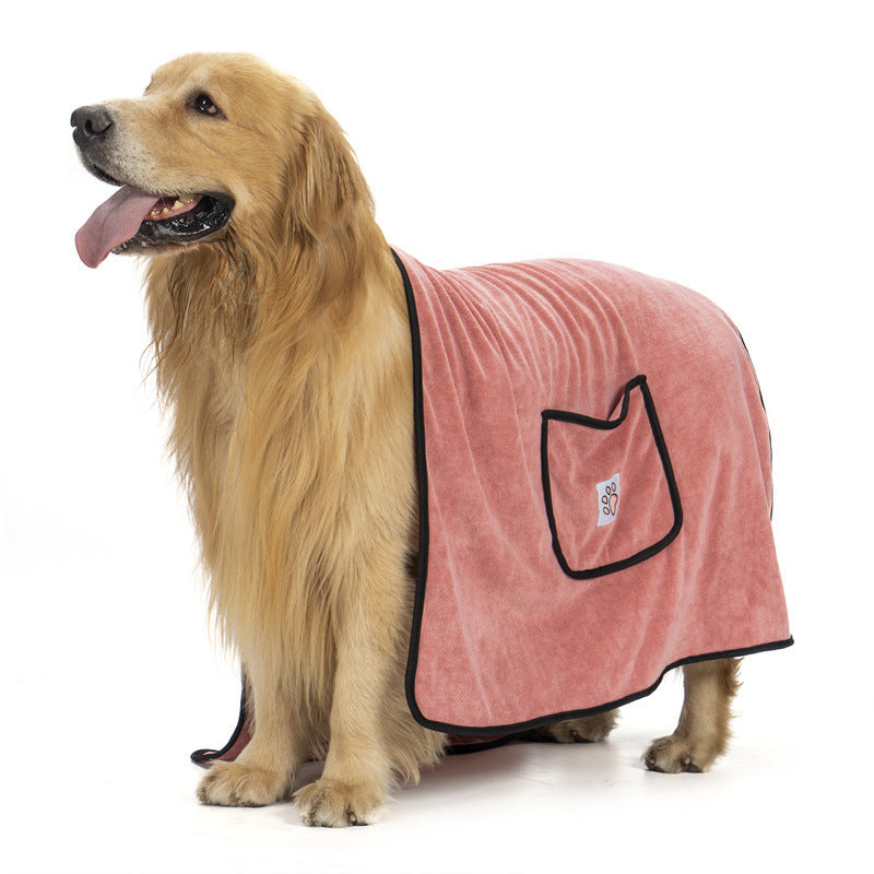 HKM-6575549 Quick-Drying Super Absorbent Fiber Bath Towel for Dogs - 130x70cm