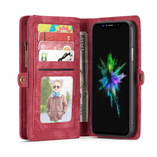 HKM-657555 Leather Card Flip Wallet Case for Multiple Smartphone Models