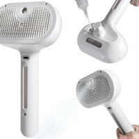 HKM-6577341 Spray Cat Brush with Water Tank for Effective Shedding and Pet Hair Removal