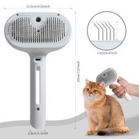 HKM-6577341 Spray Cat Brush with Water Tank for Effective Shedding and Pet Hair Removal