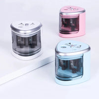 HKM-657747 Detachable Electric Pencil Sharpener for School and Office, Automatic or Manual with Battery, Compact Design