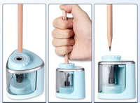 HKM-657747 Detachable Electric Pencil Sharpener for School and Office, Automatic or Manual with Battery, Compact Design