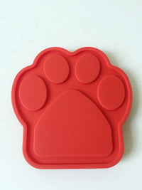 HKM-6577725 Silicone Dog Slow Feeding Bath Mat - 13x13 Inches, Red and Violet