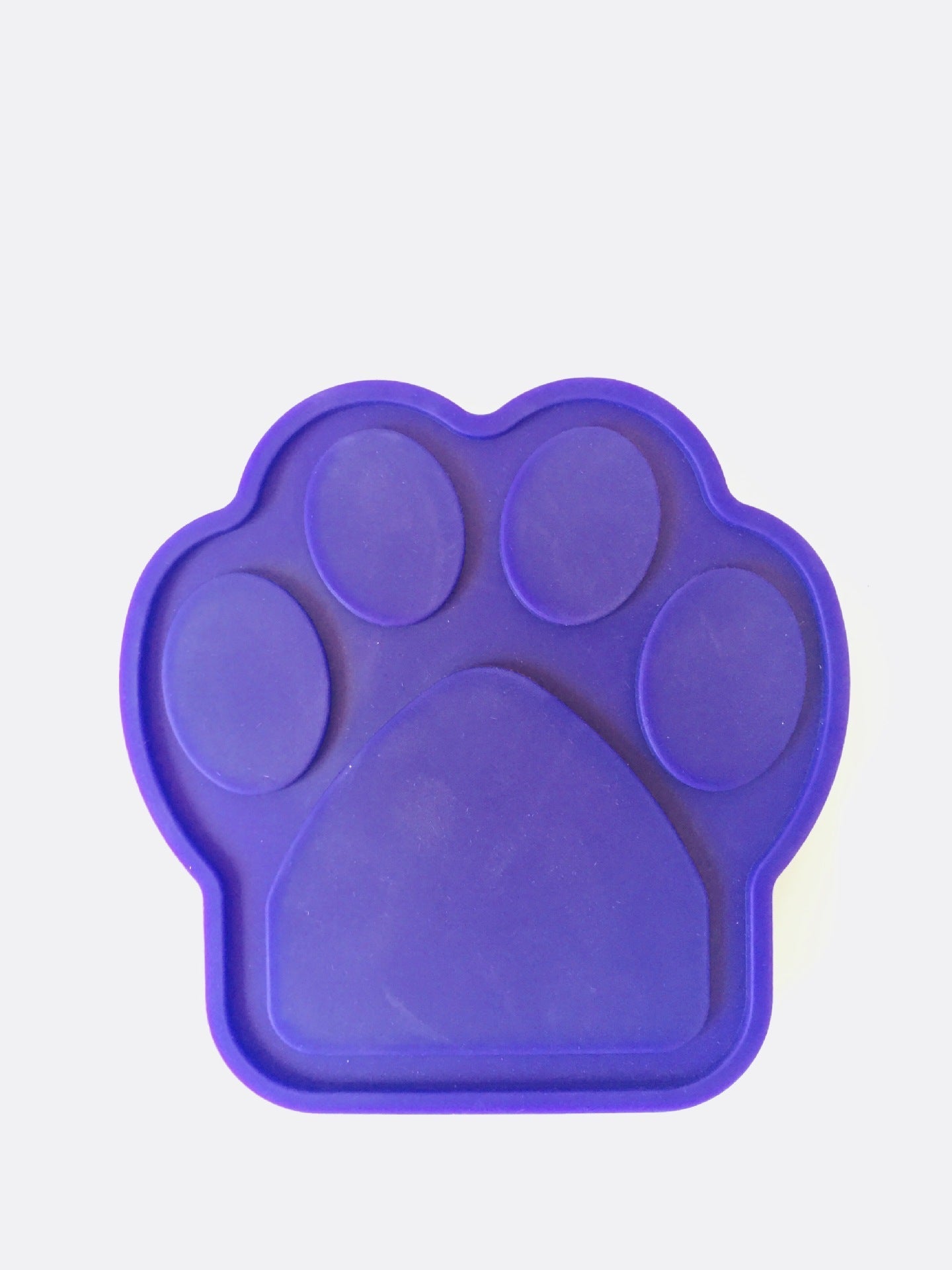 HKM-6577725 Silicone Dog Slow Feeding Bath Mat - 13x13 Inches, Red and Violet