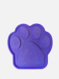 HKM-6577725 Silicone Dog Slow Feeding Bath Mat - 13x13 Inches, Red and Violet