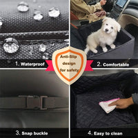 HKM-6578109 Dog Car Front and Rear Pet Cushion - Black Oxford Cloth, 45x45x58CM, Thickened Three-Dimensional Lining