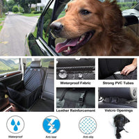 HKM-6578109 Dog Car Front and Rear Pet Cushion - Black Oxford Cloth, 45x45x58CM, Thickened Three-Dimensional Lining
