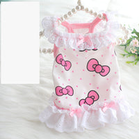 HKM-6578237 Summer Cotton Dog Skirt with Peppermint Butterfly Design for Small to Extra Large Breeds