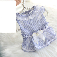 HKM-6578237 Summer Cotton Dog Skirt with Peppermint Butterfly Design for Small to Extra Large Breeds