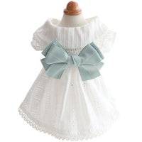 HKM-6578237 Summer Cotton Dog Skirt with Peppermint Butterfly Design for Small to Extra Large Breeds