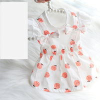HKM-6578237 Summer Cotton Dog Skirt with Peppermint Butterfly Design for Small to Extra Large Breeds