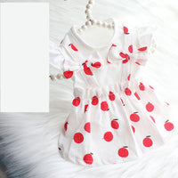 HKM-6578237 Summer Cotton Dog Skirt with Peppermint Butterfly Design for Small to Extra Large Breeds