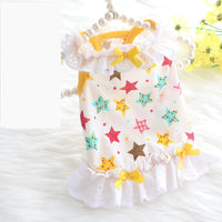 HKM-6578237 Summer Cotton Dog Skirt with Peppermint Butterfly Design for Small to Extra Large Breeds