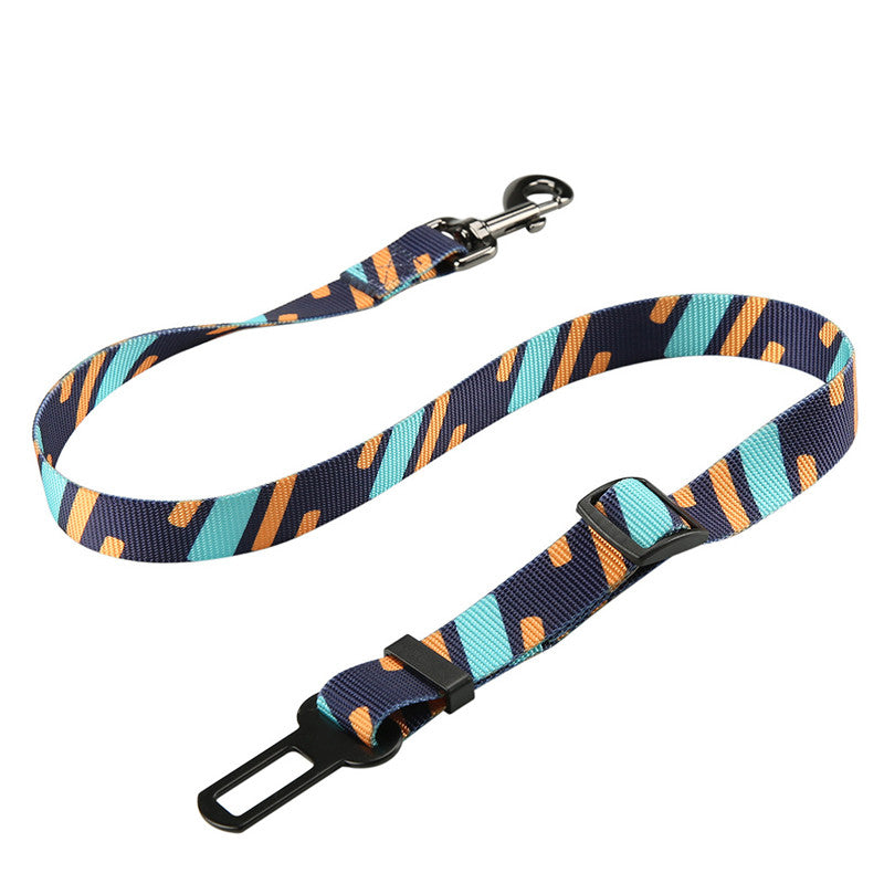 HKM-6578493 Adjustable Dog Seat Belt for Car Safety - Various Colors Available, 2.5cm Width, 54-90cm Adjustable Length