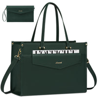 HKM-658003 Waterproof Leather Laptop Tote Bag for 15.6-Inch Devices - Professional Briefcase for Work and Travel