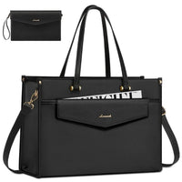 HKM-658003 Waterproof Leather Laptop Tote Bag for 15.6-Inch Devices - Professional Briefcase for Work and Travel