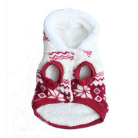 HKM-6580285 Two-Tone Snowflake Dog Coat - Casual Cotton Design, Sizes 8-16