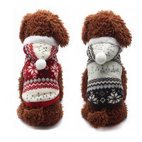 HKM-6580285 Two-Tone Snowflake Dog Coat - Casual Cotton Design, Sizes 8-16