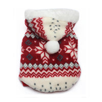 HKM-6580285 Two-Tone Snowflake Dog Coat - Casual Cotton Design, Sizes 8-16