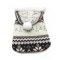 HKM-6580285 Two-Tone Snowflake Dog Coat - Casual Cotton Design, Sizes 8-16