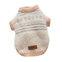 HKM-6580413 Warm and Stylish Diamond-shaped Sweater for Small and Medium Dogs in Soft Material