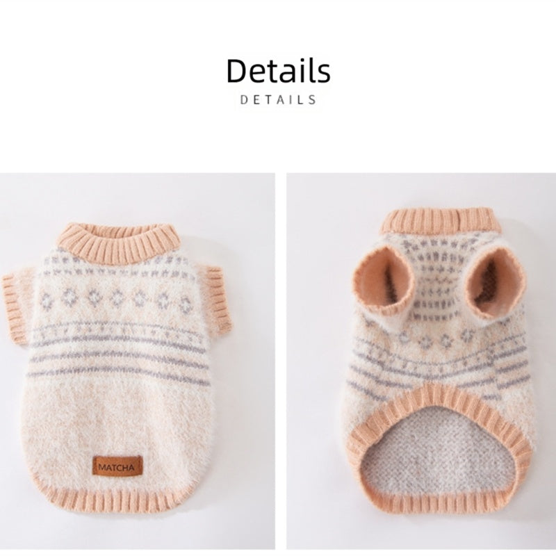 HKM-6580413 Warm and Stylish Diamond-shaped Sweater for Small and Medium Dogs in Soft Material