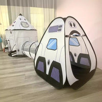 HKM-6580669 Foldable Indoor Children's Tent with Tunnel and Triangle – Fabric Playhouse for Emotional and Sensory Development